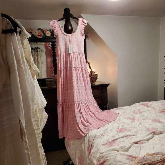 LOVESHACKFANCY - CHESSIE DRESS - ROSE PATCH Small - Picture 3 of 13